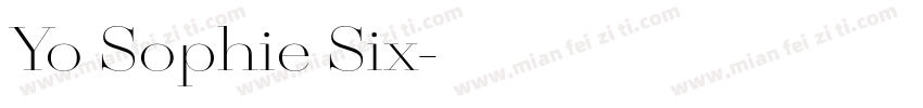 Yo Sophie Six字体转换